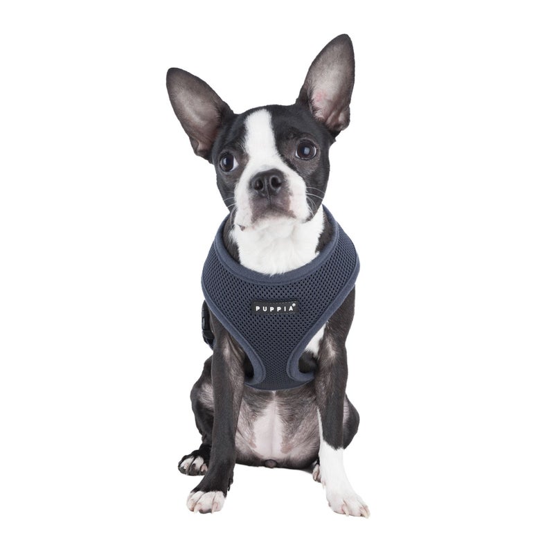 PUPPIA Authentic Puppia Soft Harness, Grey, Large - Image 3